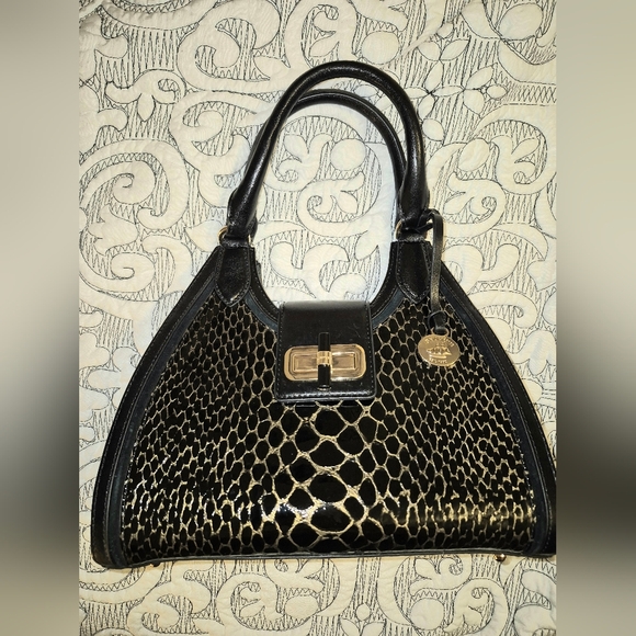 Brahmin Black and Gold Adrian Satchal - Picture 6 of 7